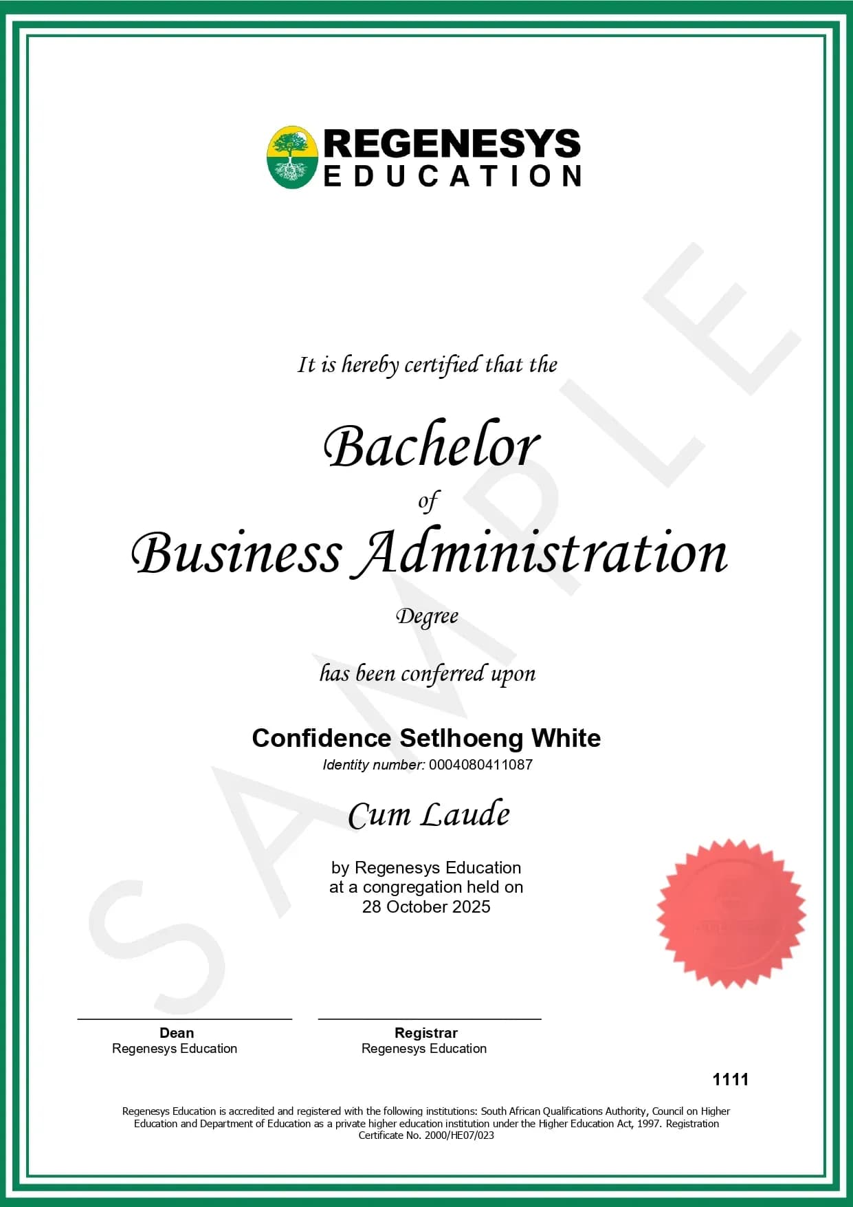 Certificate